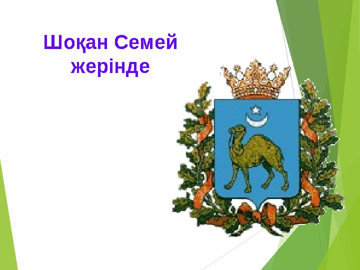 Шоқан Семей жерінде