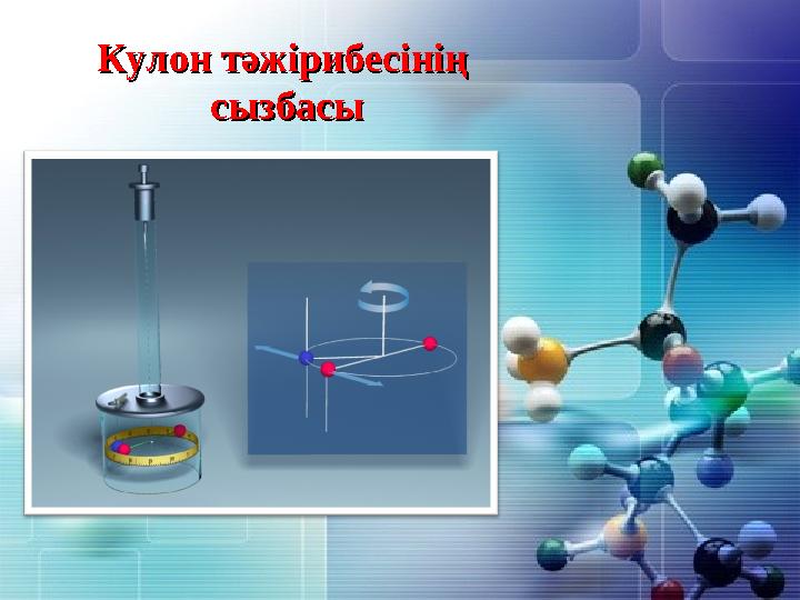 Кулон тәжірибесінің Кулон тәжірибесінің сызбасысызбасы