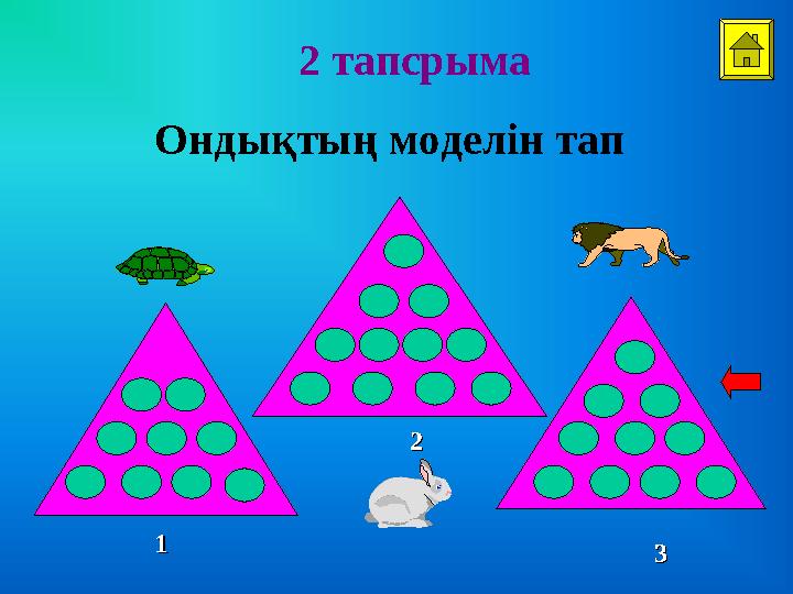 2 тапсрыма Ондықтың моделін тап 11 22 33