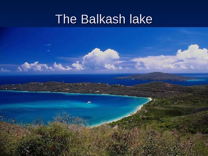 The Balkash lakeThe Balkash lake