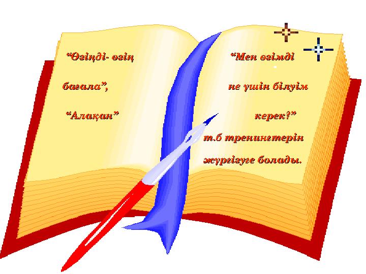 ““Өзіңді- өзің “Мен өзімді Өзіңді- өзің “Мен өзімді бағала”,