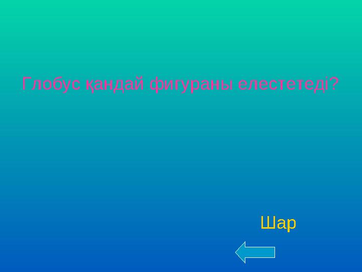 Глобус қандай фигураны елестетеді? Шар