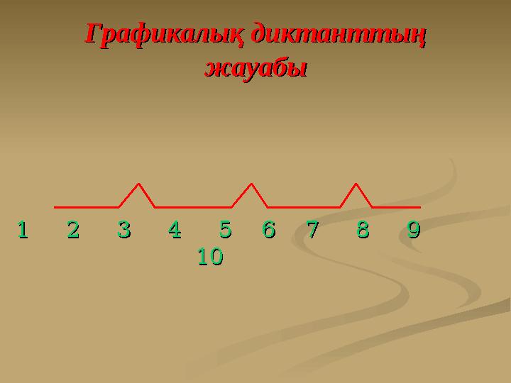 Графикалық диктанттың Графикалық диктанттың жауабыжауабы 1 1 2 2 3 3 4 4 5 5 6 6 7 7