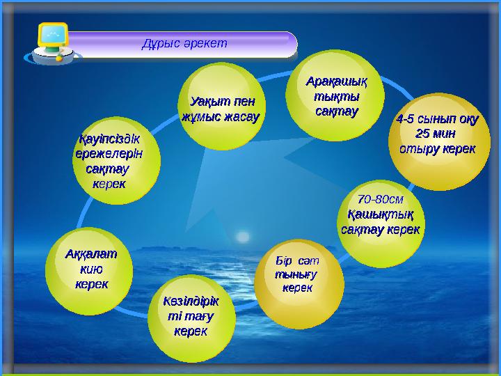 Дұрыс әрекет Дұрыс әрекет АққалатАққалат киюкию кереккерек 4-5 сынып оқу4-5 сынып оқу 25 мин 25 мин отыру керекотыру керек Бі