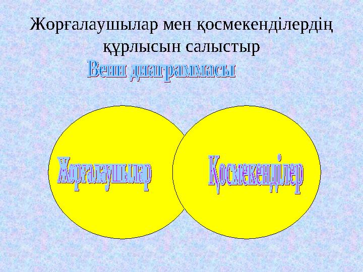 Жорғалаушылар мен қосмекенділердің құрлысын салыстыр