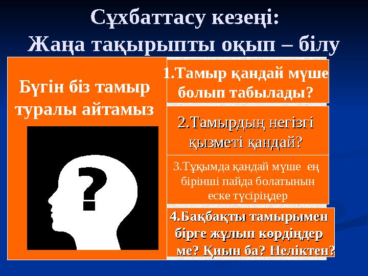 1.Тамыр қандай мүше болып табылады? 4.Бақбақты тамырымен 4.Бақбақты тамырымен бірге жұлып көрдіңдер бірге жұлып көрдіңдер