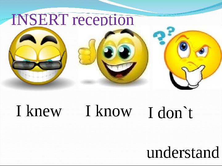 INSERT reception I knew I know I don`t understand