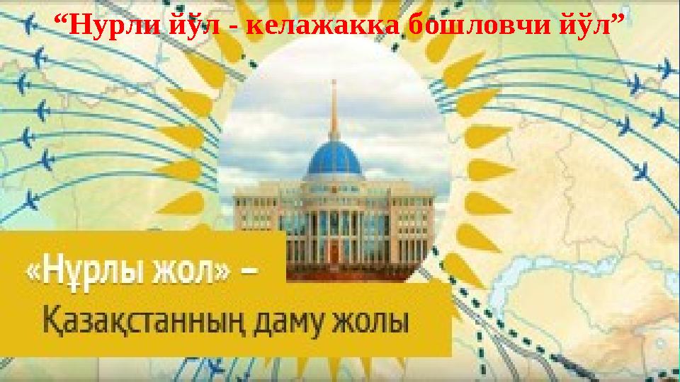 “Нурли йўл ­­- келажакка бошловчи йўл”