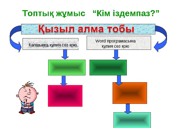 Топтық жұмыс “Кім іздемпаз?” Капшыққа құпия сөз қою Word програмасына құпия сөз қою