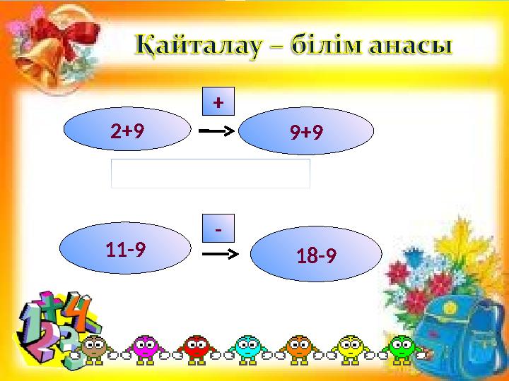 2+9 9+9 + 11-9 18-9 -