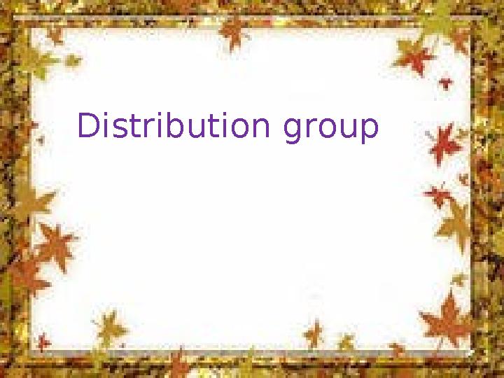 Distribution group