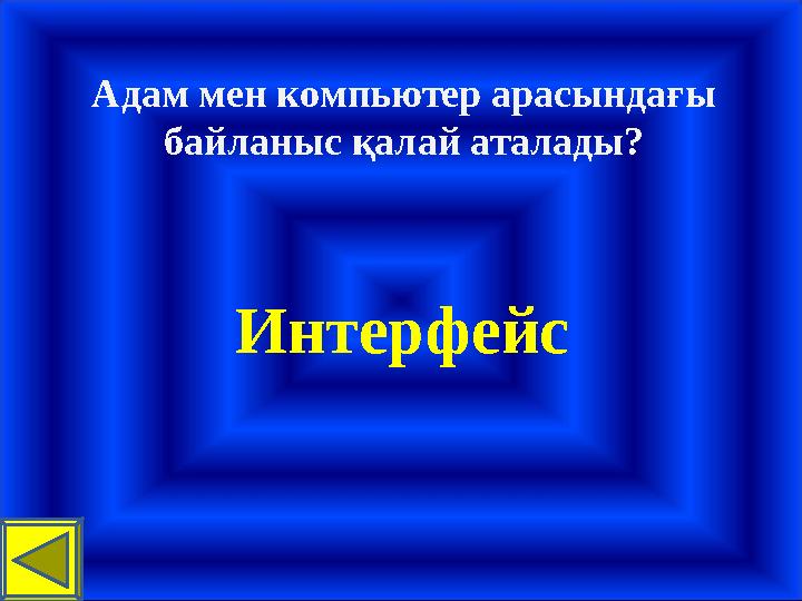 Адам мен компьютер арасындағы байланыс қалай аталады? Интерфейс