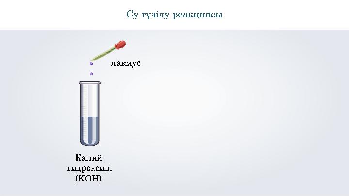 \Су түзілу реакциясы Калий гидроксиді (KOH) лакмус