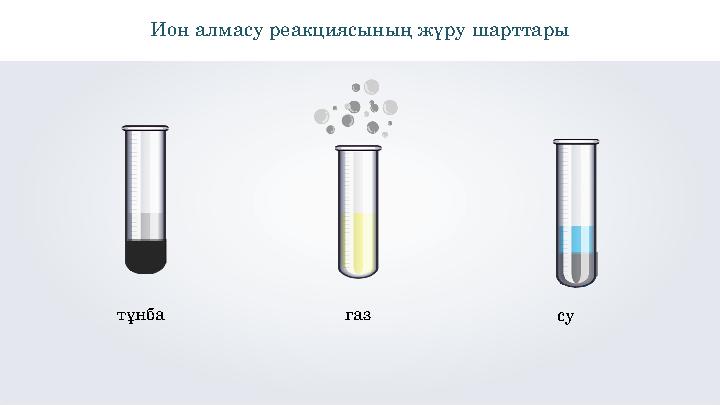 Ион алмасу реакциясының жүру шарттары тұнба газ су