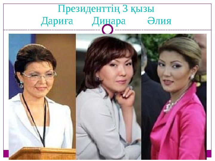 Президенттің 3 қызы Дариға Динара Әлия