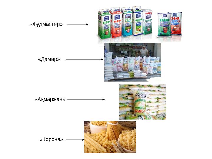 «Фудмастер» «Дамир» «Ақмаржан» «Корона»