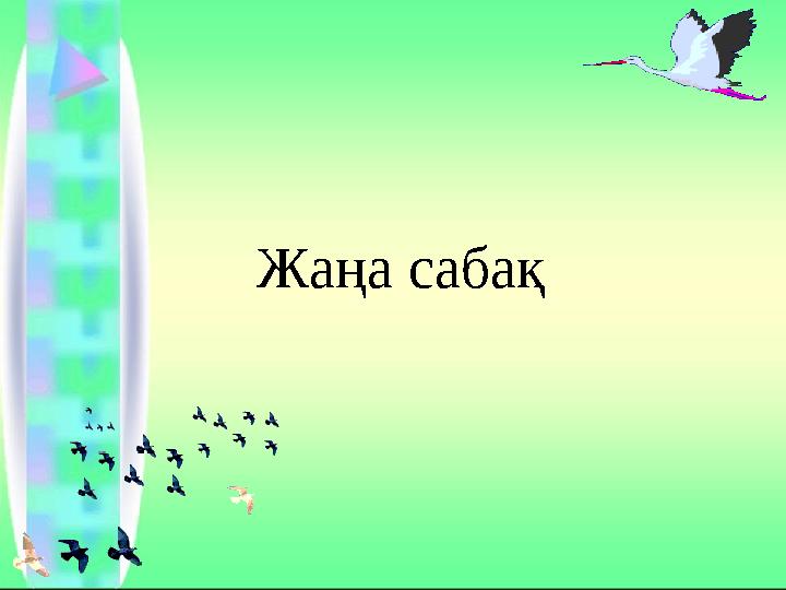 Жаңа сабақ
