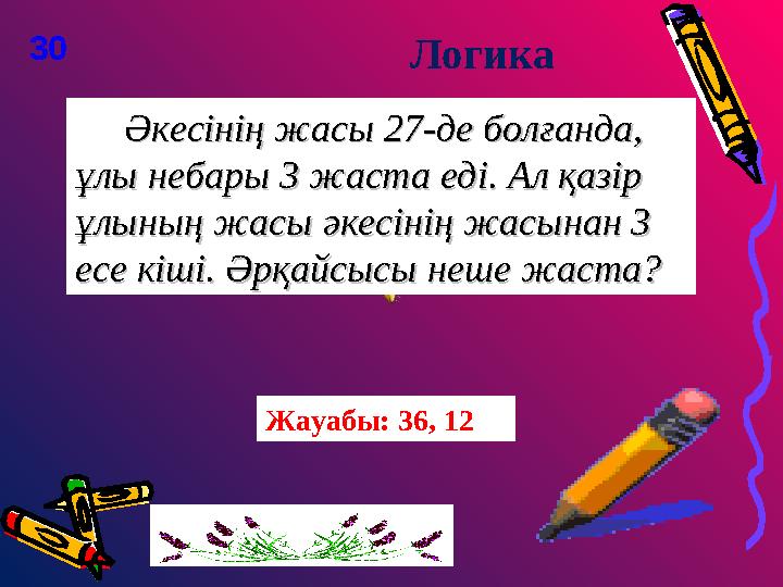 Әкесінің жасы 27-де болғанда, Әкесінің жасы 27-де болғанда, ұлы небары 3 жаста еді. Ал қазір ұлы небары 3 жаста еді. Ал қаз