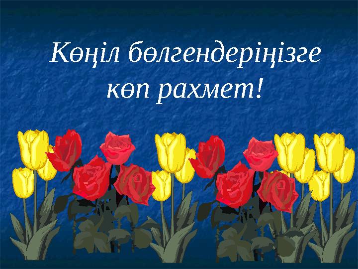 Көңіл бөлгендеріңізге көп рахмет!
