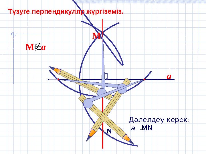 a NМТүзуге перпендикуляр жүргіземіз. Дәлелдеу керек: а MNМ a 