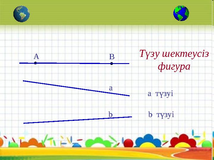 А В а b а т b түзуі а түзуі Түзу шектеусіз фигура