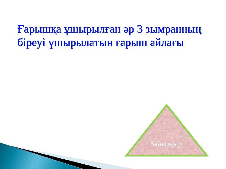 Ғарышқа ұшырылған әр 3 зымранның біреуі ұшырылатын ғарыш айлағы Ғарышқа ұшырылған әр 3 зымранның біреуі ұшырылатын ғарыш а