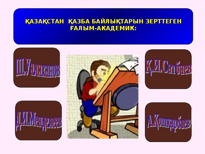 ҚАЗАҚСТАН ҚАЗБА БАЙЛЫҚТАРЫН ЗЕРТТЕГЕН ҚАЗАҚСТАН ҚАЗБА БАЙЛЫҚТАРЫН ЗЕРТТЕГЕН ҒАЛЫМ-АКАДЕМИК:ҒАЛЫМ-АКАДЕМИК: