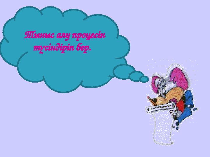 Тыныс алу процесін түсіндіріп бер.