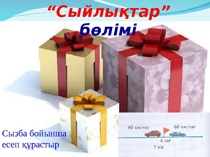 “Сыйлықтар” бөлімі Сызба бойынша есеп құрастыр