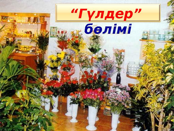 “Гүлдер” бөлімі