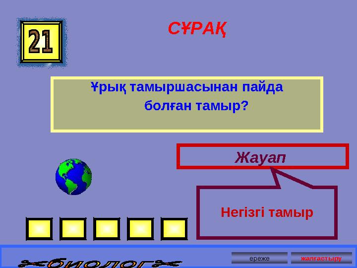 СҰРАҚ Ұрық тамыршасынан пайда болған тамыр? Жауап Негізгі тамыр ереже жалғастыру