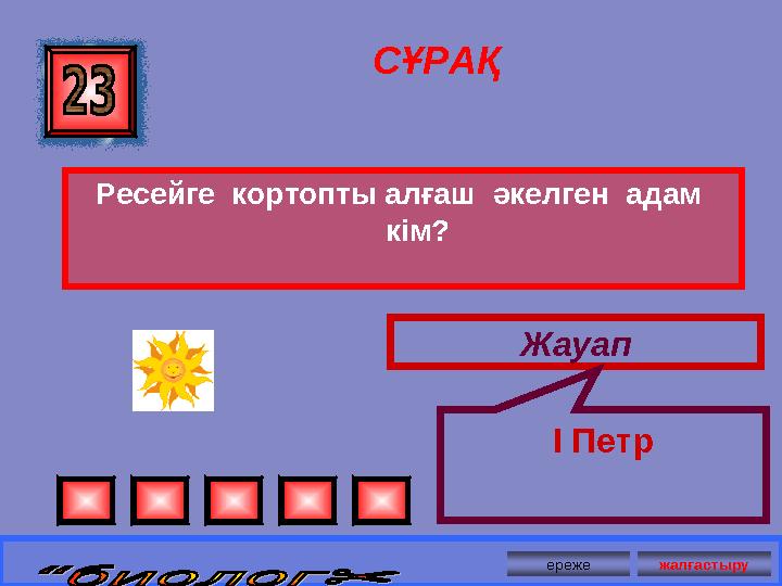 СҰРАҚ Ресейге кортопты алғаш әкелген адам кім? Жауап І Петр ереже жалғастыру