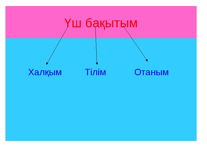 Үш бақытым Халқым Тілім Отаным