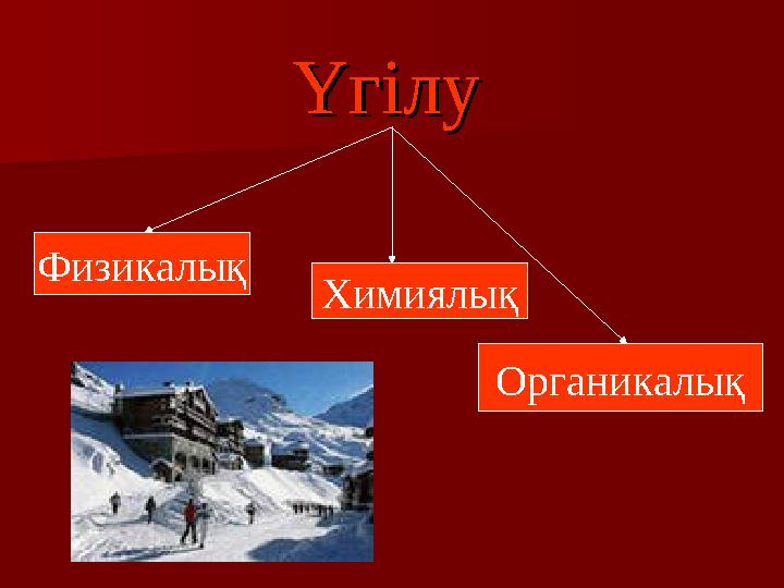 ҮгілуҮгілу Физикалық Химиялық Органикалық