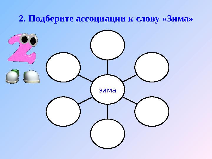 2. Подберите ассоциации к слову «Зима» зима