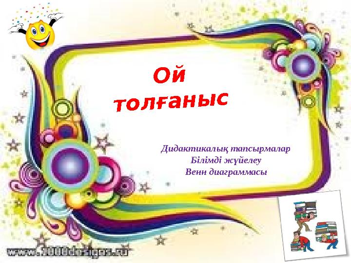 Ой толғаныс Дидактикалық тапсырмалар Білімді жүйелеу Венн диаграммасы