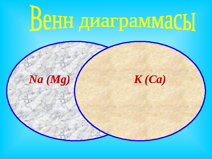 Na (Mg) K (Ca)