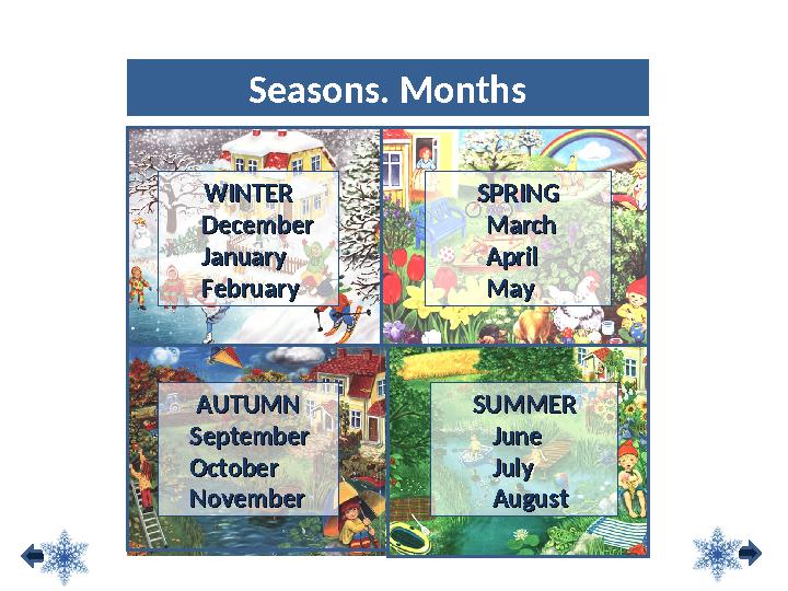 WINTERWINTER DecemberDecember JanuaryJanuary FebruaryFebruary SPRINGSPRING M