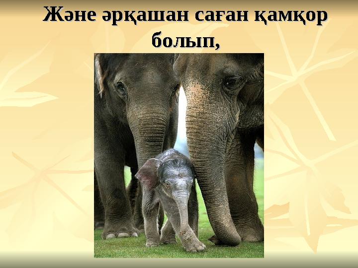 Және әрқашан саған қамқор Және әрқашан саған қамқор болып,болып,