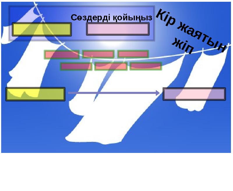 К і р ж а я т ы н ж і п Сөздерді қойыңыз