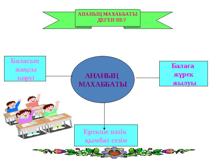 АНАНЫҢ МАХАББАТЫБаласын жақсы көруі Ерекше нәзік қымбат сезім Балаға жүрек жылуыАНАНЫҢ МАХАББАТЫ ДЕГЕН НЕ?