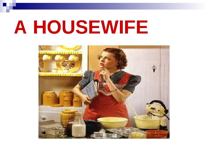 A HOUSEWIFE