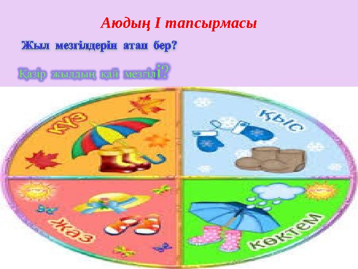 Aюдың I тапсырмасы