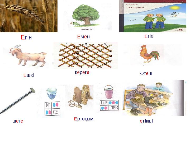 Е г ін Е м е н Е г із Е шкі к е р е г е Әт е ш ш е г е Е ртоқым е тікші