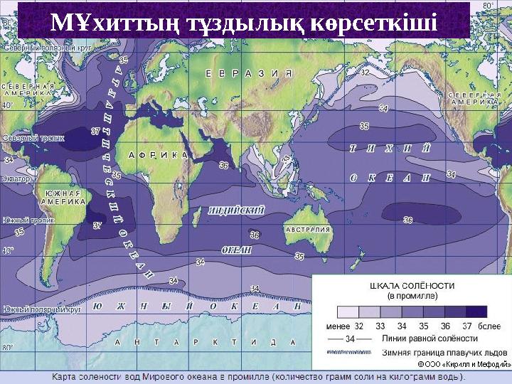 М Ұхиттың тұздылық көрсеткіші