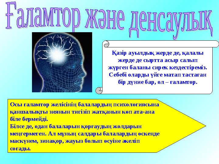 Ғаламтор... Ескі мен жаңаның, өткен мен болашақтың, қатігездік пен мейірімнің, бар мен жоқтың мидай араласқан ортасы. Өз қас