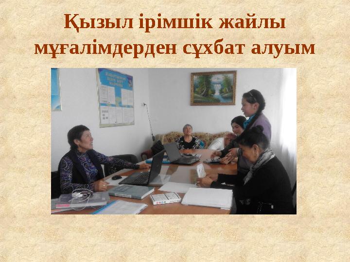 Қызыл ірімшік жайлы мұғалімдерден сұхбат алуым