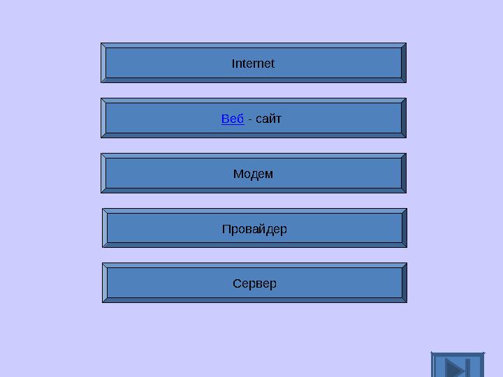 2 Internet Веб - сайт Модем Провайдер Сервер