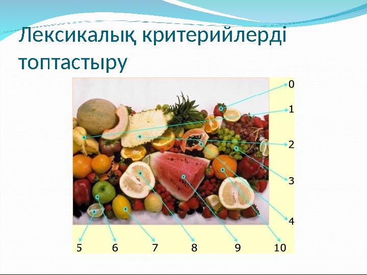 Лексикалық критерийлерді топтастыру