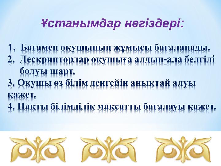 Ұстанымдар негіздері: